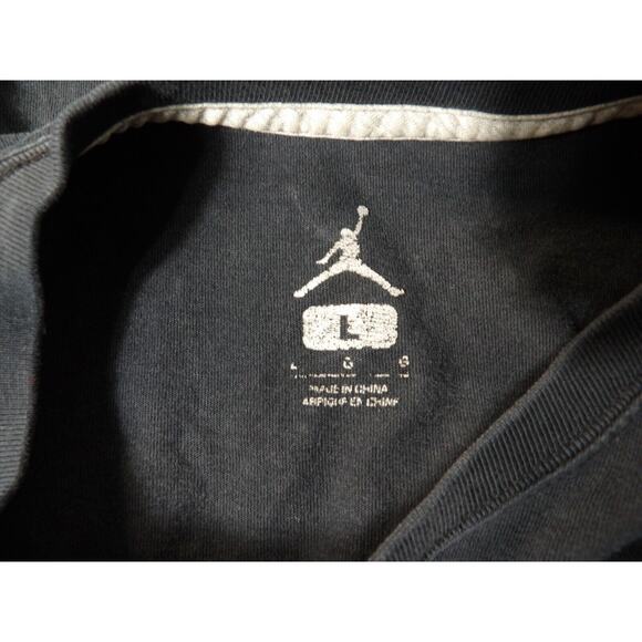 Nike Jordan Large Tee Shirt The Last Shot Ring Jumpman Logo Graphic Black - Picture 2 of 9
